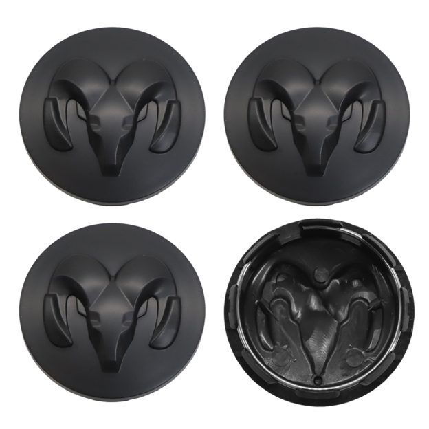 63MM Dodge RAM 1500 2013-2019 Wheel Center Caps Rim Center Hub Cover Matte Black 4PCS SET 