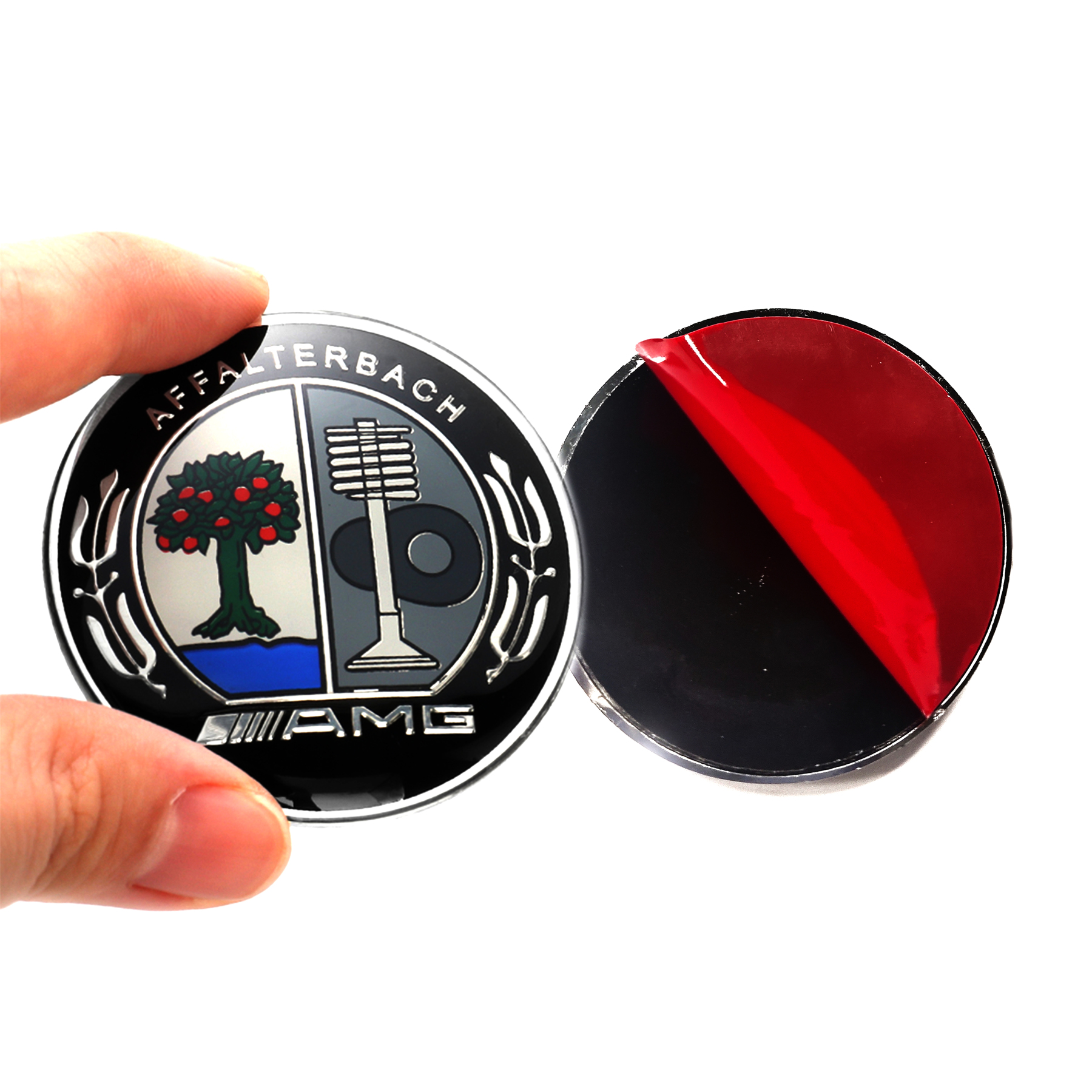 Mercedes Benz Affalterbach AMG Emblem Colored Apple Tree Flat 57mm 3D Front Hood Round Badge