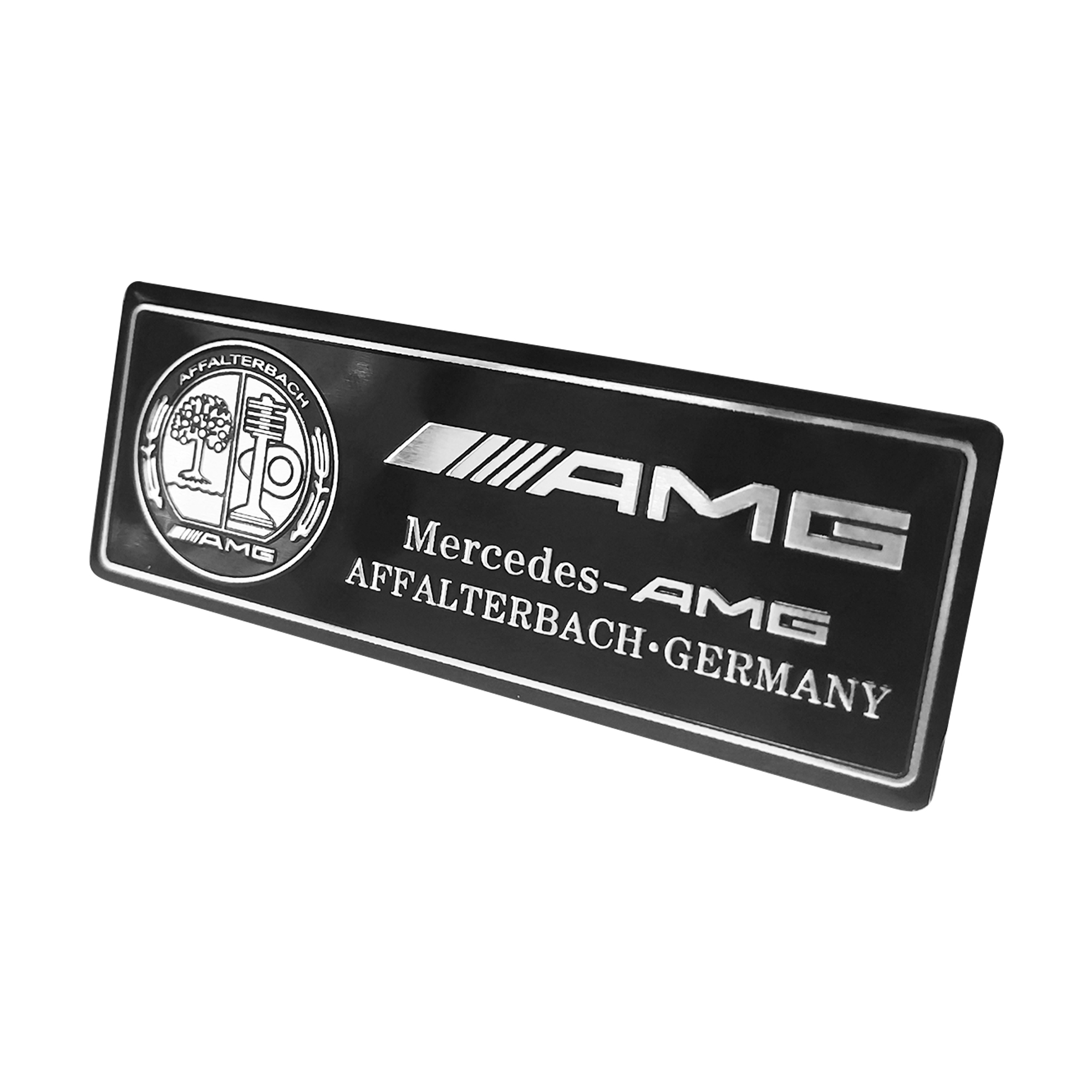 Mercedes Benz AMG Edition Affalterbach Special Emblem 3D Interior Side Fender Trunk Lid Badge Black White