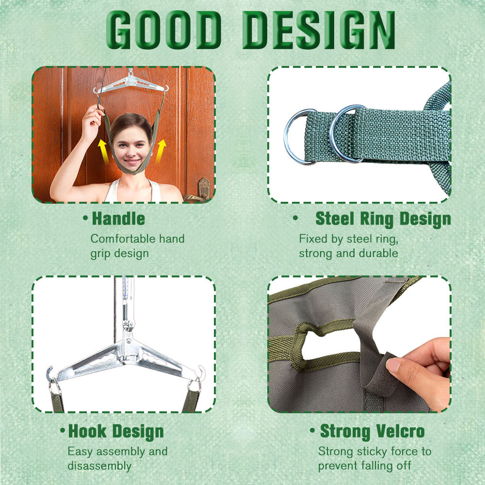 Neck Traction Stretcher Cervical Head Brace Pain Relief Device Home Over Door