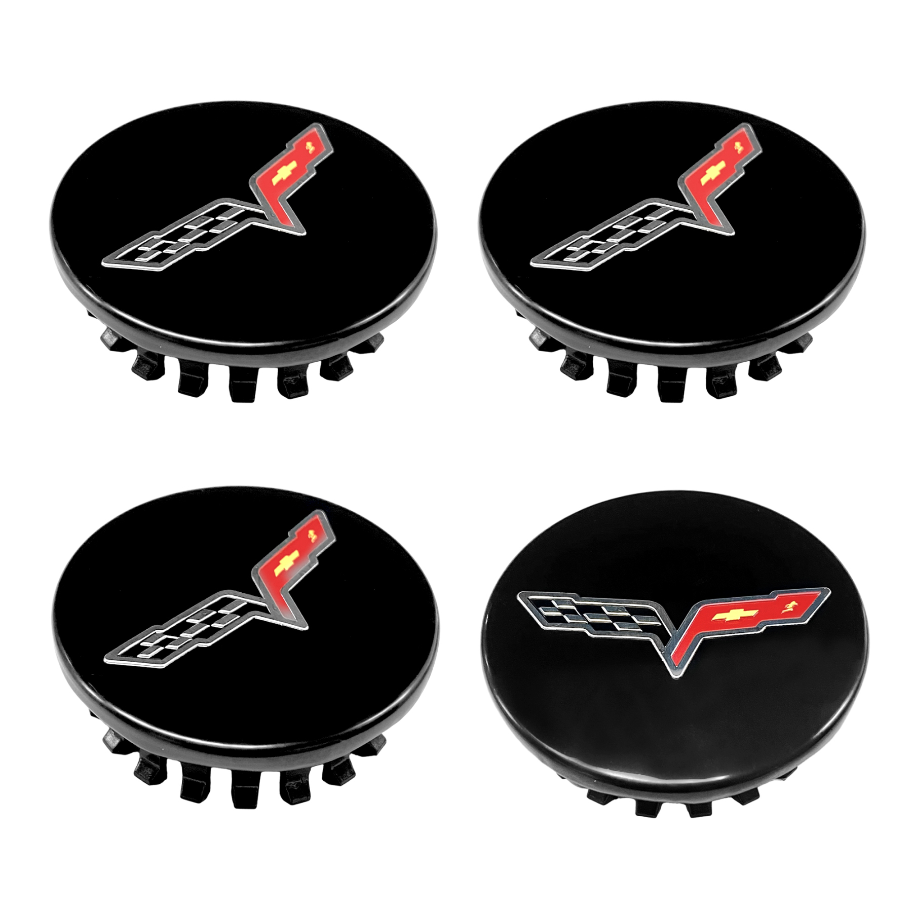 Gloss Black 68mm Wheel Center Cap for Chevrolet Corvette C6 2005-2013 | OE# 9595010