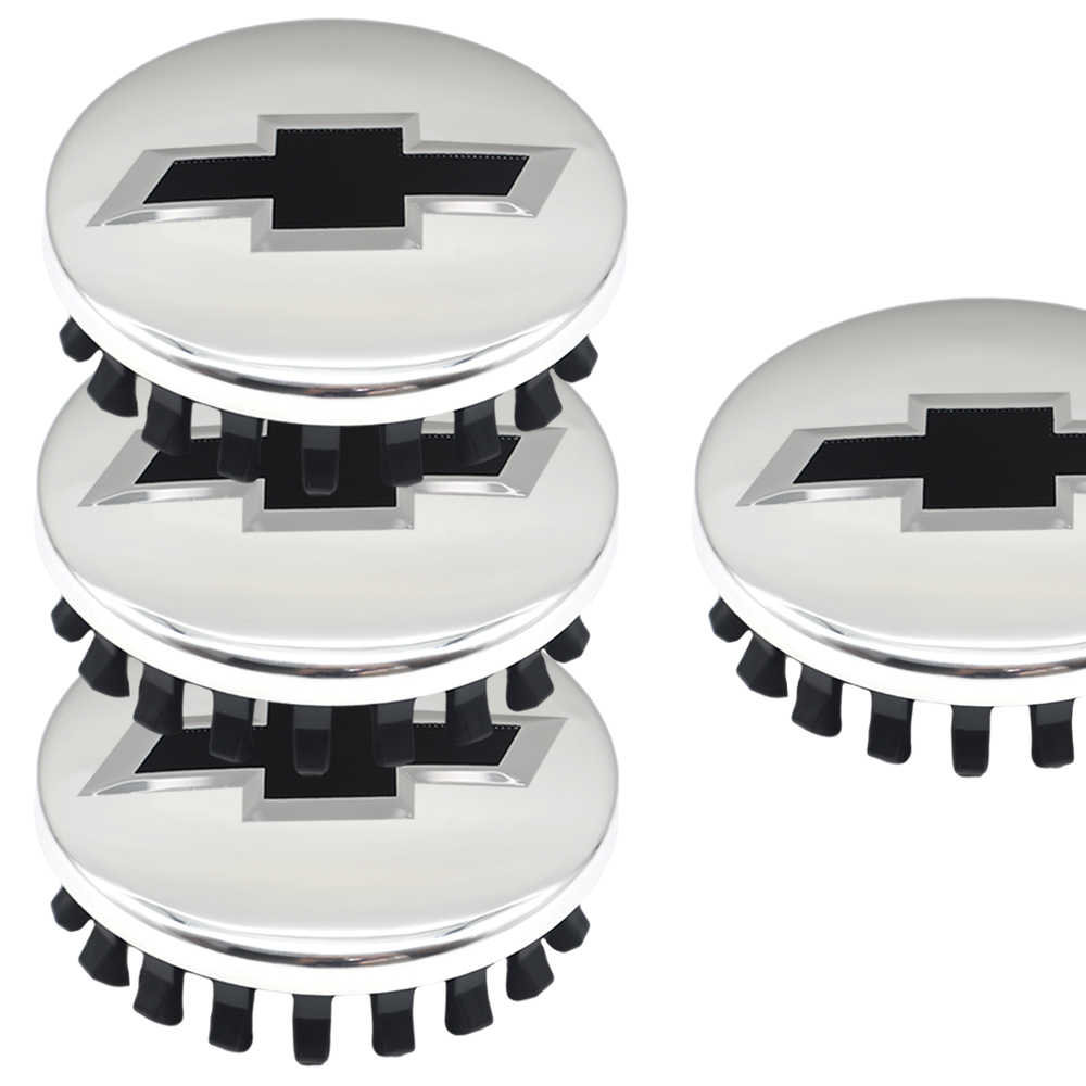 Chrome & Black 83mm Center Cap for Chevrolet Silverado, Suburban, Tahoe | OE# 22837060