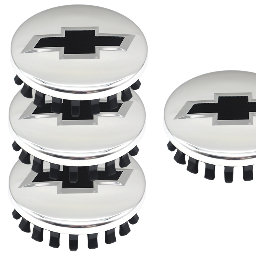 Chrome & Black 83mm Center Cap for Chevrolet Silverado, Suburban, Tahoe | OE# 22837060