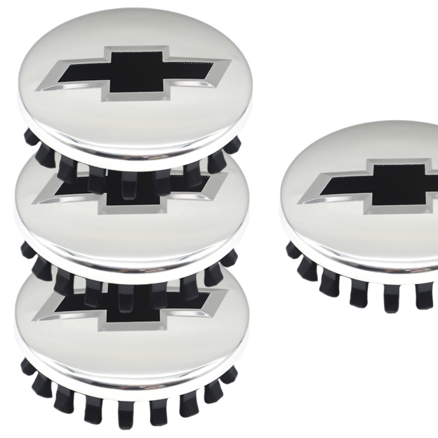 Chrome & Black 83mm Center Cap for Chevrolet Silverado, Suburban, Tahoe | OE# 22837060