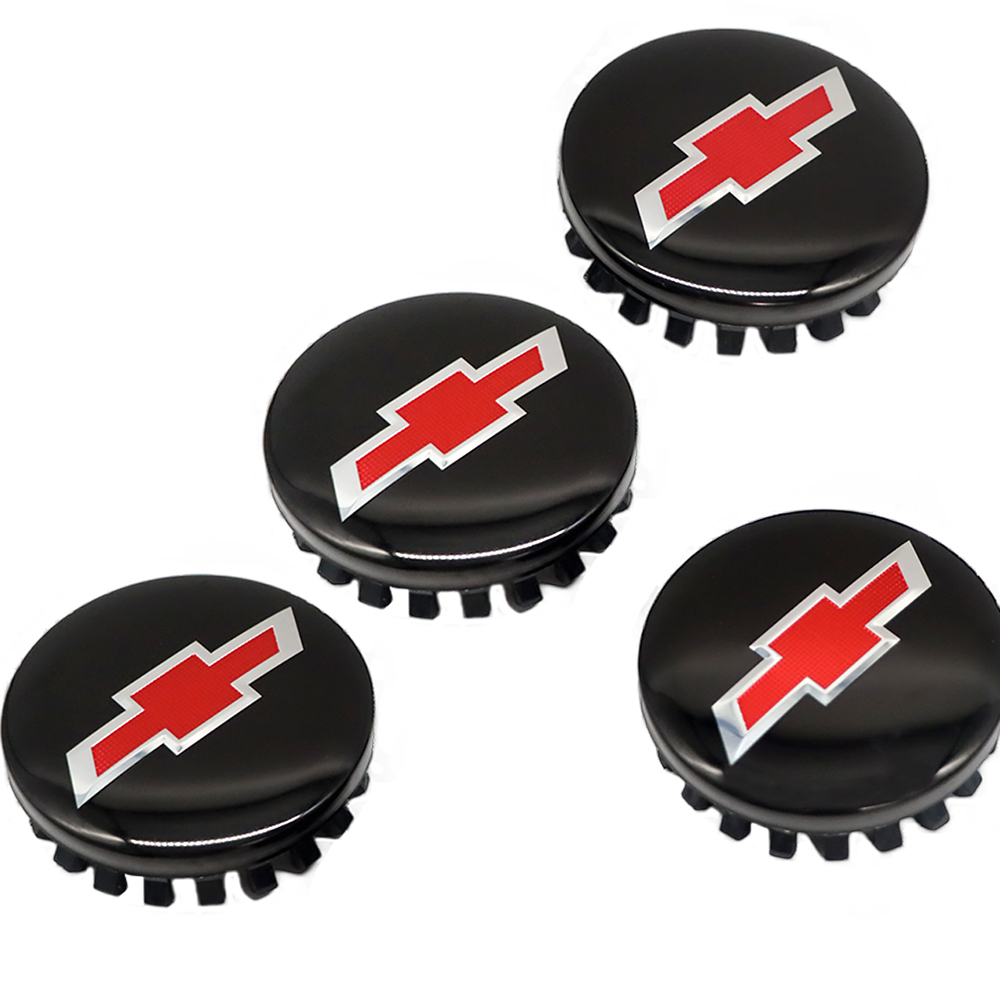 Black & Red 83mm Center Cap for Chevrolet Silverado, Suburban, Tahoe | OE# 22837060