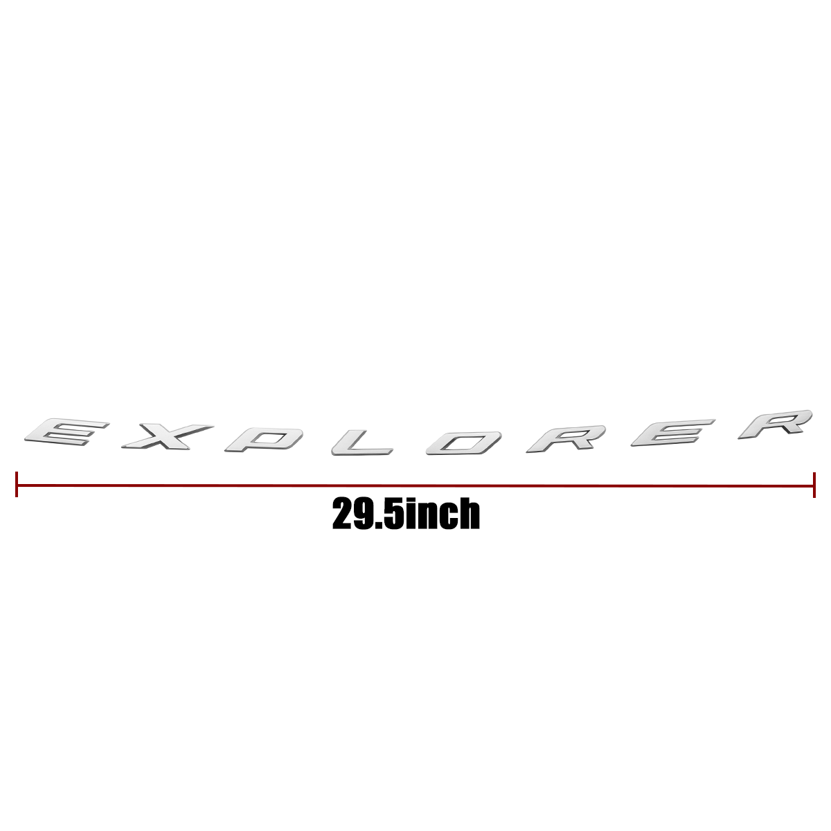 2011-2019 Explorer ABS Front Hood Letter Matte Silver Ford 3D Raised Sticker Decal