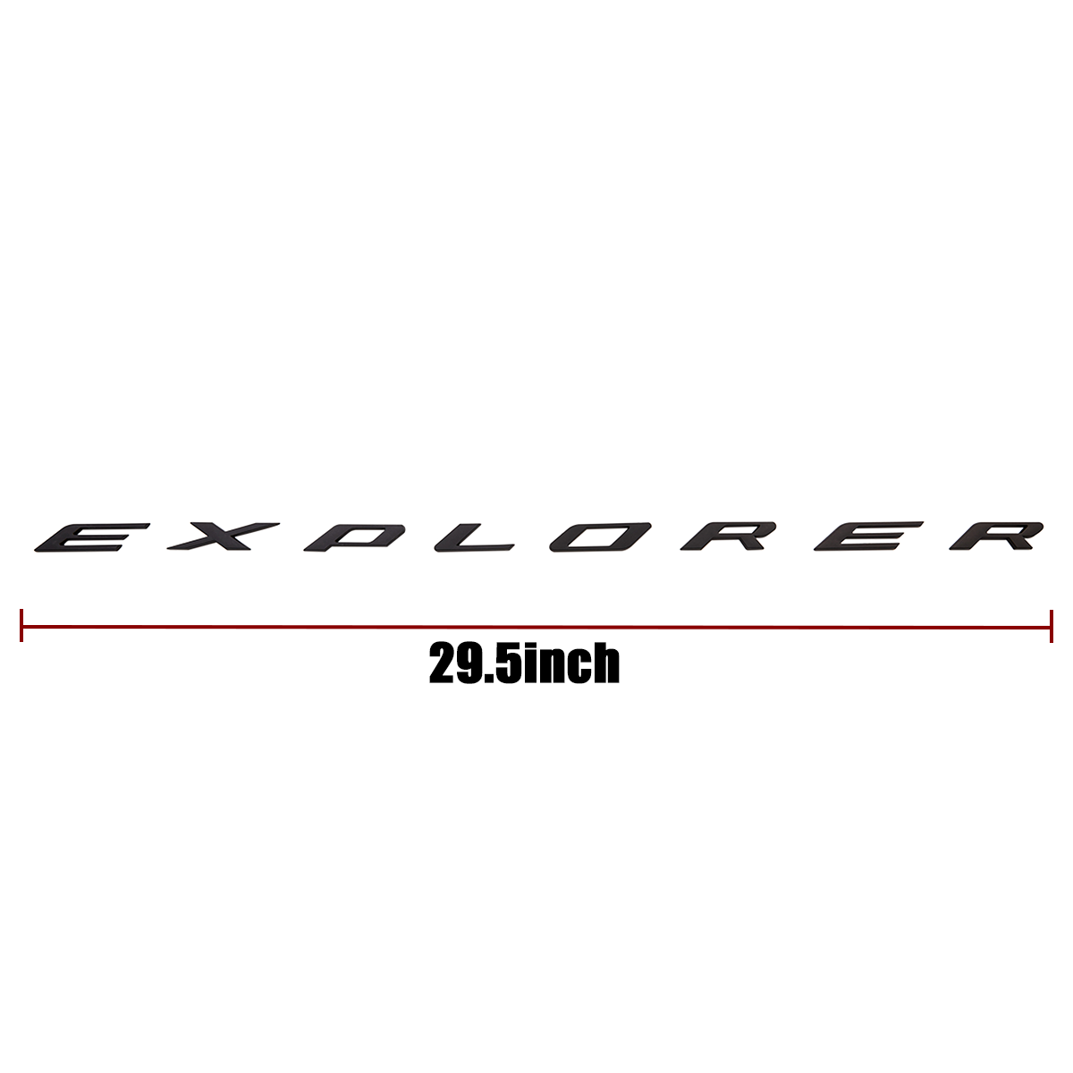 2011-2019 Explorer Front Hood Letters ABS Matte Black Ford 3D Raised Stickers Decals