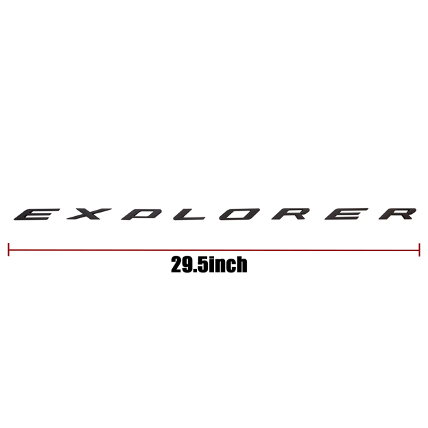 2011-2019 Explorer Front Hood Letters ABS Matte Black Ford 3D Raised Stickers Decals