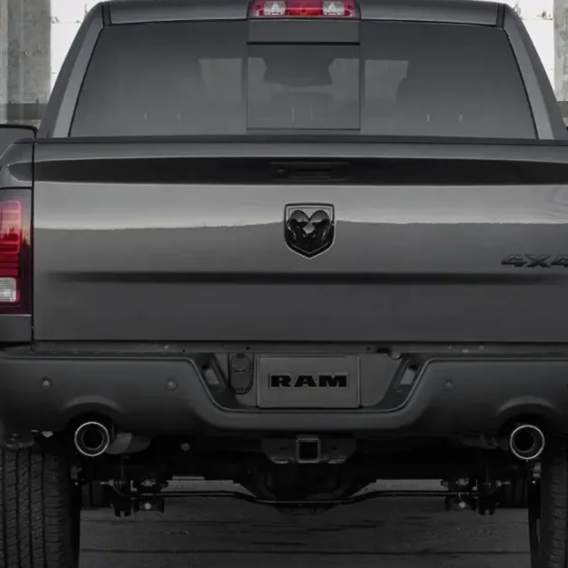 2Pcs 2013-2018 RAM 1500 2500 3500 ABS Front Grill Rear Tailgate Rams Head Emblem Gloss Black Dodge 68218120AA