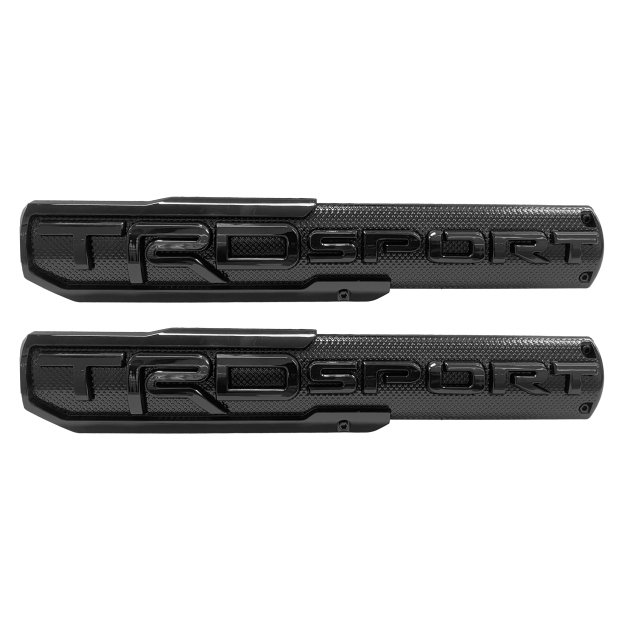 2PCS For Tundra Tacoma 4Runner Plastic TRD SPORT Fender Side Emblem Sticker Glossy Black Toyota