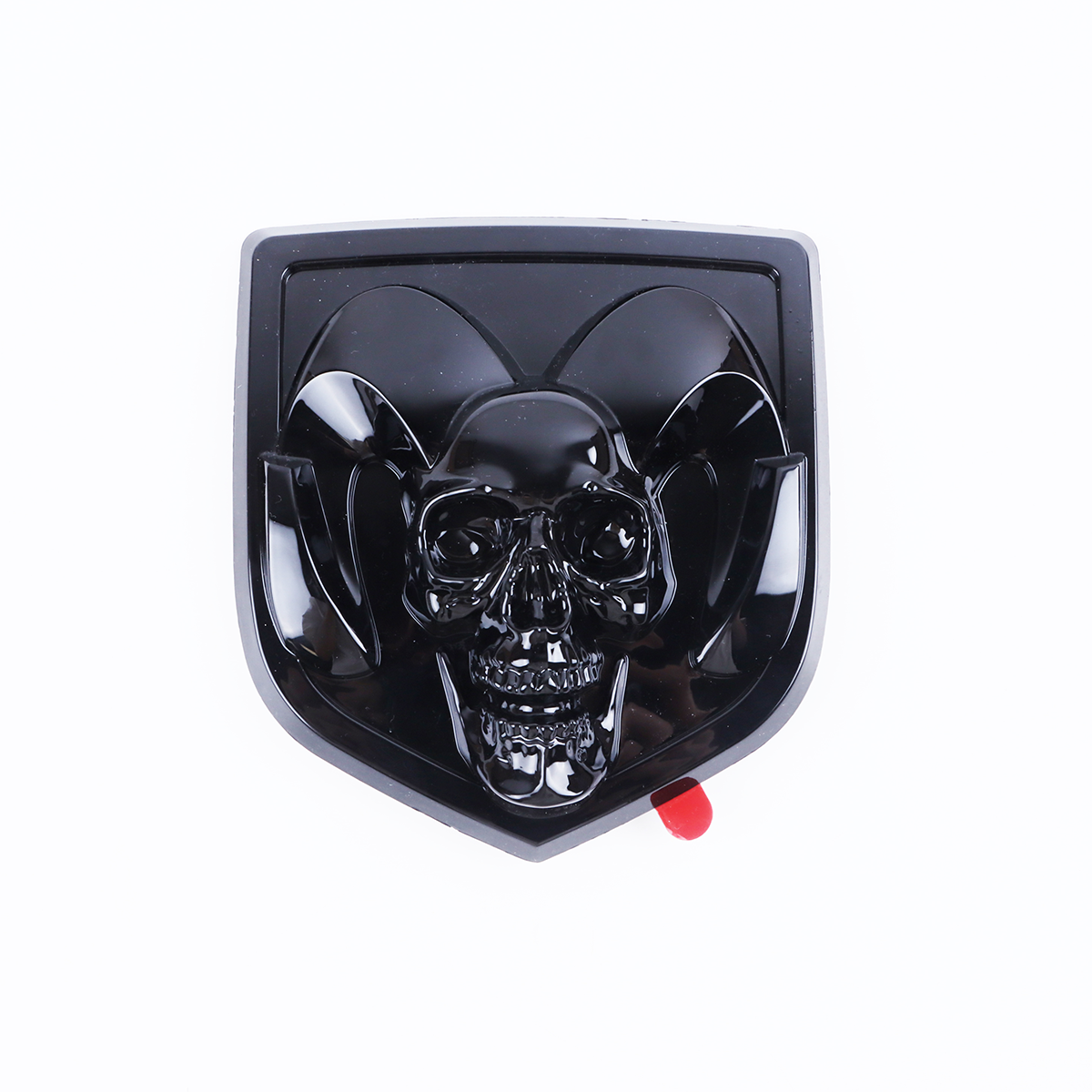 1Pc 2013-2018 Ram 1500 2500 3500 ABS Tailgate Emblem Gloss Black Dodge Ram Skull Head Rear Trunk Decal