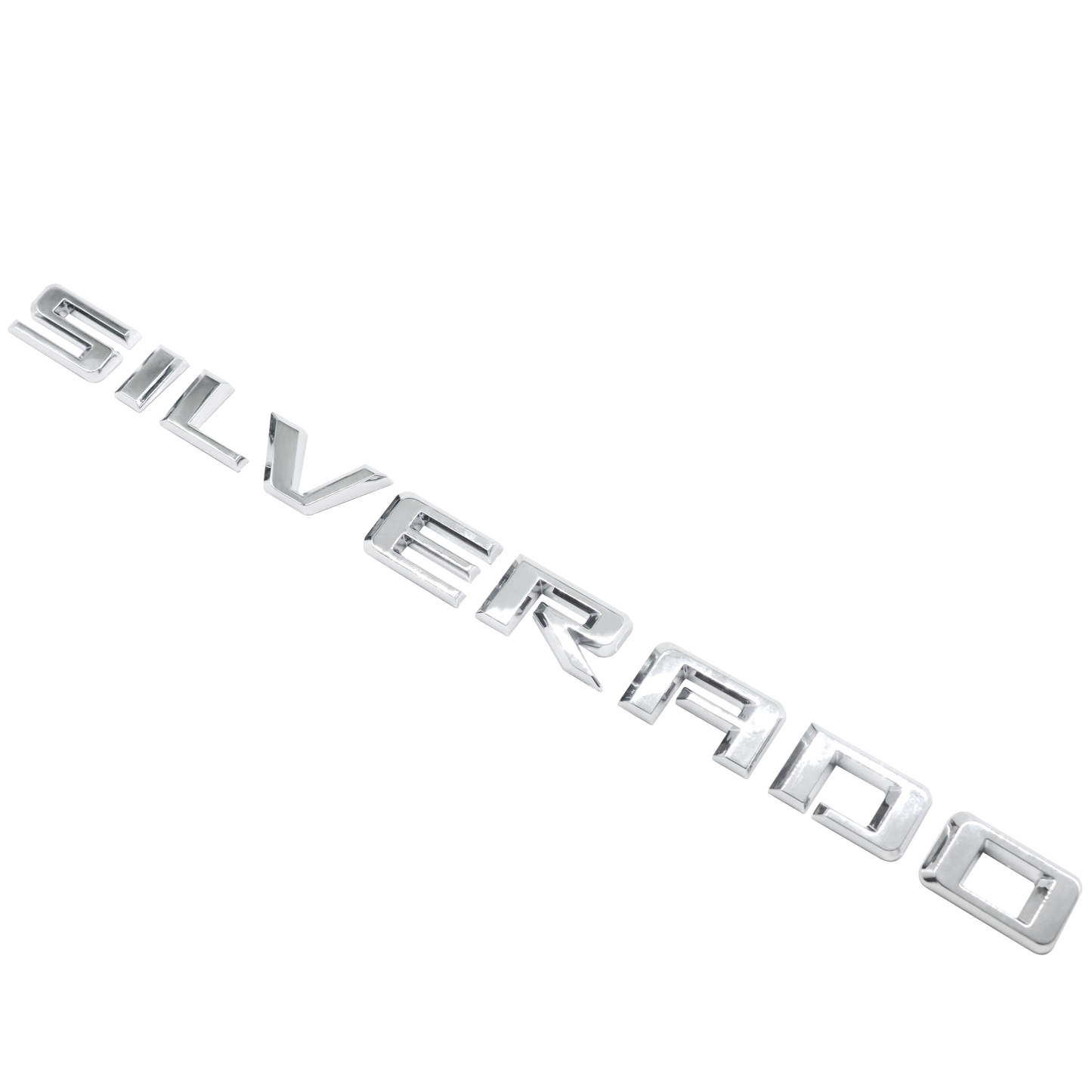 1pcs 2019-2025 Silverado 1500 2500 Plastic Door Fender Letters Chrome Chevrolet 23400409