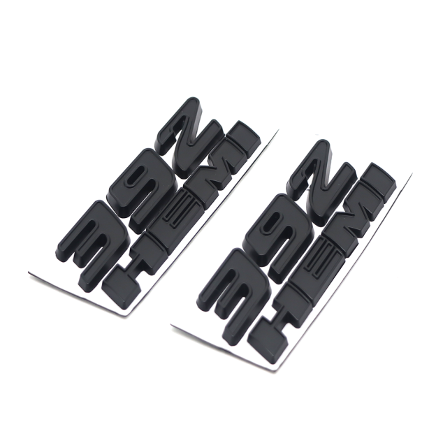2PCS 392 HEMI SRT Charger Challenger Durango Zinc alloy Side Fender Badge 3D Decals Matte Black Dodge 68086136AE