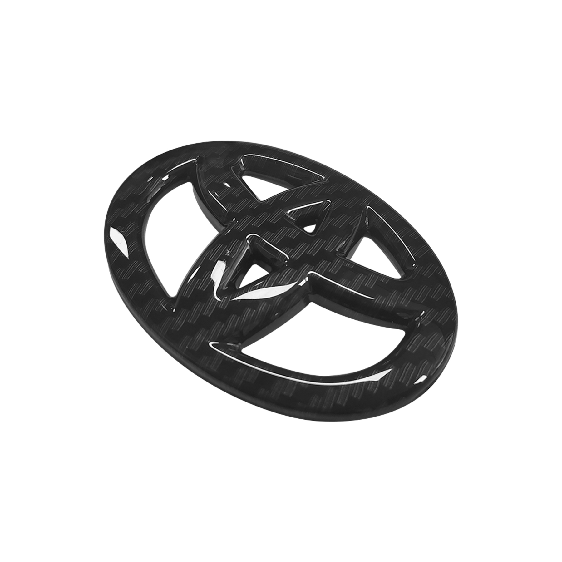 1PC 2000-2021 Tacoma 4runner Tundra Plastic Steering Wheel Emblem Overlay Protector Carbon Fiber Style Toyota 