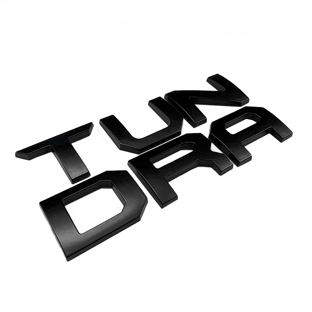 1Pc 2022-2026 Tundra ABS Plastic 3D Raised Front Grille Letters Matte Black Toyota