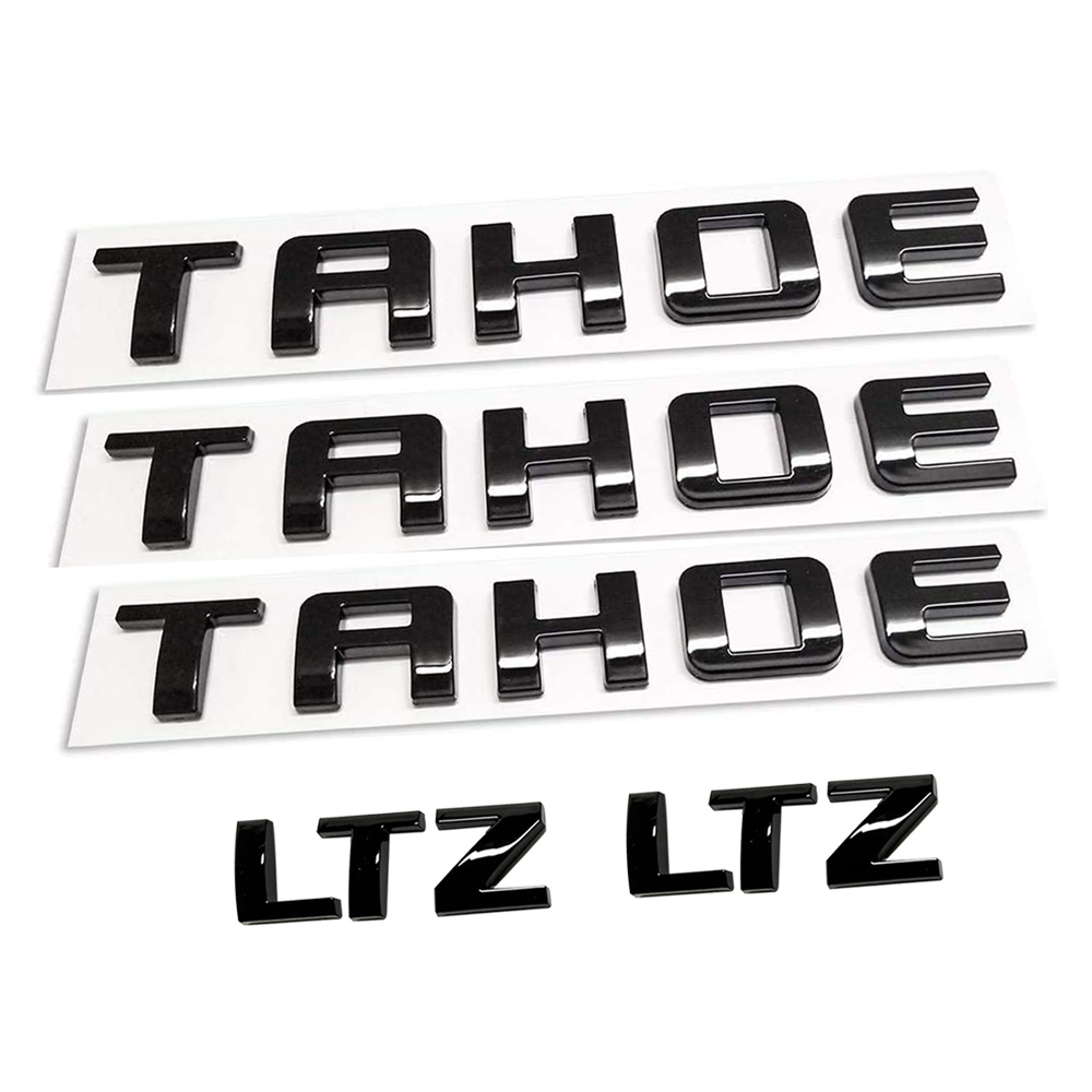 5Pcs 2007-2020 Tahoe LTZ ABS Plastics Letter Gloss Black Chevrolet 