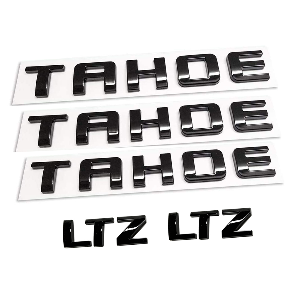 5Pcs 2007-2020 Tahoe LTZ ABS Plastics Letter Gloss Black Chevrolet 