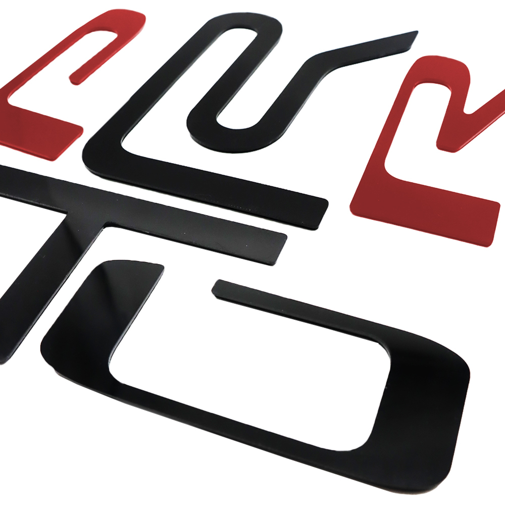 2022–2025 Tundra TRD PRO Acrylic 3D Tailgate Insert Letter Black Red Toyota
