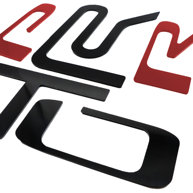 2022–2025 Tundra TRD PRO Acrylic 3D Tailgate Insert Letter Black Red Toyota