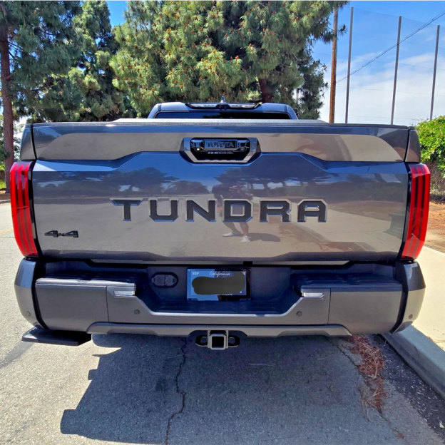 1Pc 2007-2021 Tundra ABS Plastic 3D Raised 4X4 Rear Trunk Tailgate Overlay Letters Matte Black Toyota