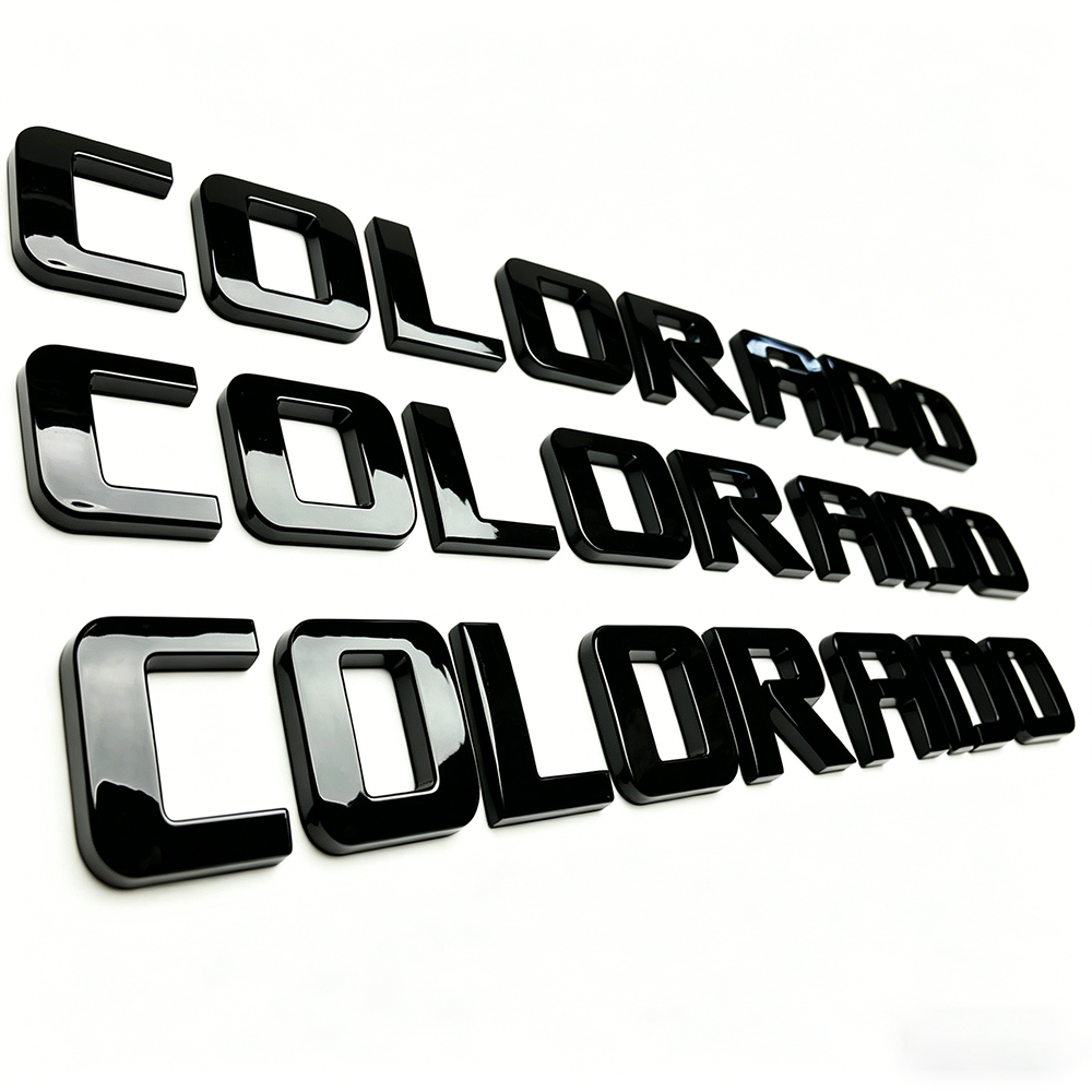 3Pcs 2007-2020 Colorado ABS Plastics Letter Gloss Black Chevrolet 