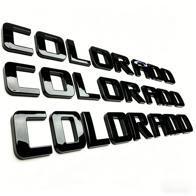 3Pcs 2007-2020 Colorado ABS Plastics Letter Gloss Black Chevrolet 