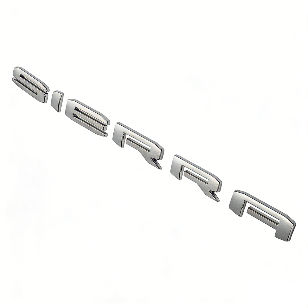 1Pc 2019-2021 Sierra 2500 HD ABS Plastics Letter Gloss Silver GMC