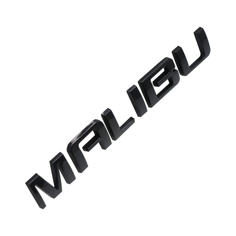 1PC Malibu Plastic Door Side Letter Gloss Black Chevrolet 23362182 22842005