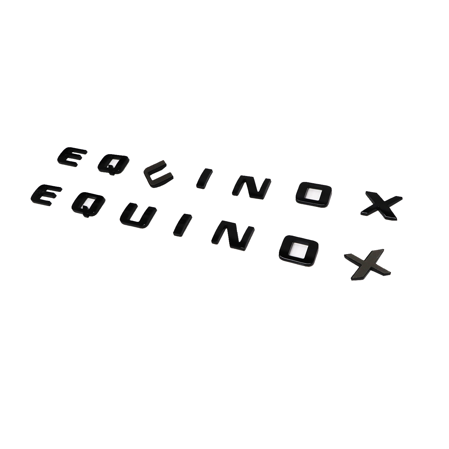 2PCS Equinox Plastic Front Left Right Door Letters Gloss Black Chevrolet 84569055 84121293