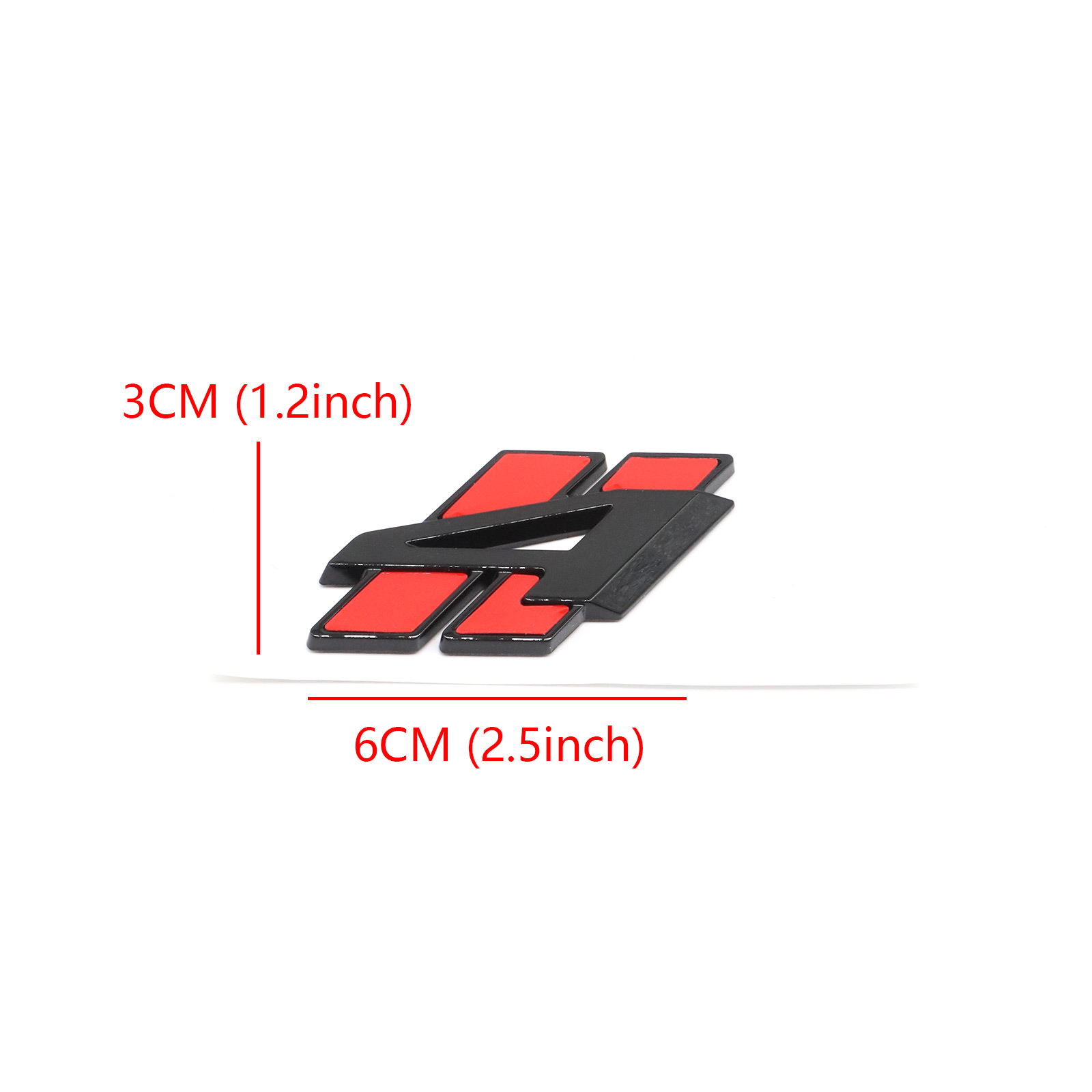 2018-2021 Durango 4 ABS Tailgate Badge Gloss Black Red Dodge Decal Nameplate