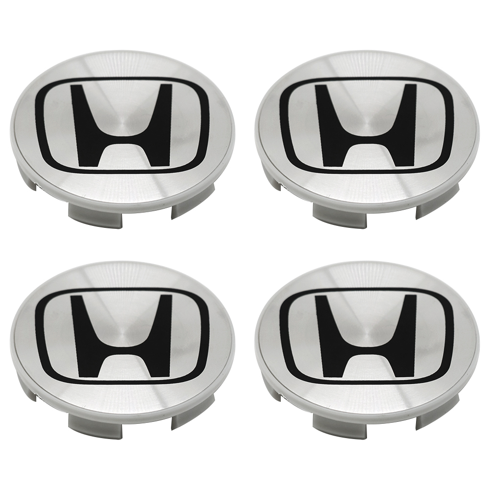 4Pcs 1999-2015 Civic Plastic Wheel Hub Rim Center Caps Matte Silver Honda 44732S9AA00