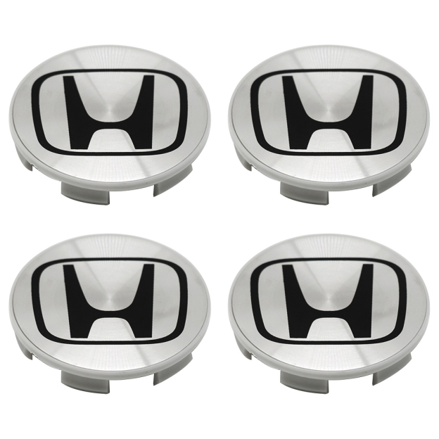 4Pcs 1999-2015 Civic Plastic Wheel Hub Rim Center Caps Matte Silver Honda 44732S9AA00