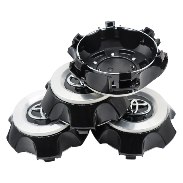 4Pcs 2014-2023 4Runner 2014 FJ Cruiser ABS Plastic Wheel Center Cap 4260B-35100 Black Silver Toyota
