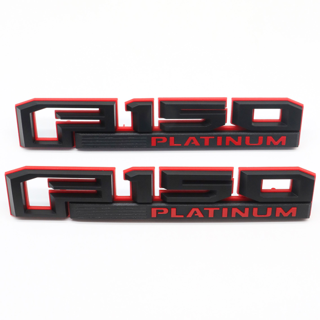 2pcs 2015-2020 For F150 Platinum Metal Side Fender Right Left Badge Nameplates Red Black Ford FL3Z-16720-C