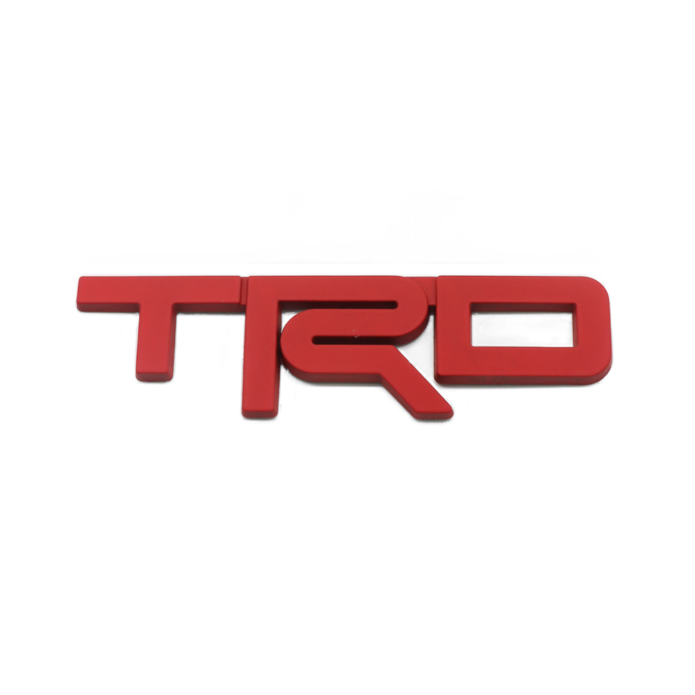 1PC TRD Emblem Rear Trunk Fender Side Metal Matte Red Toyota