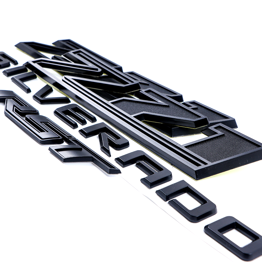 4PCS 2019-2026 Silverado RST Z71 ABS Plastic Fender Tailgate Liftgate Emblem Matte Black Chevrolet