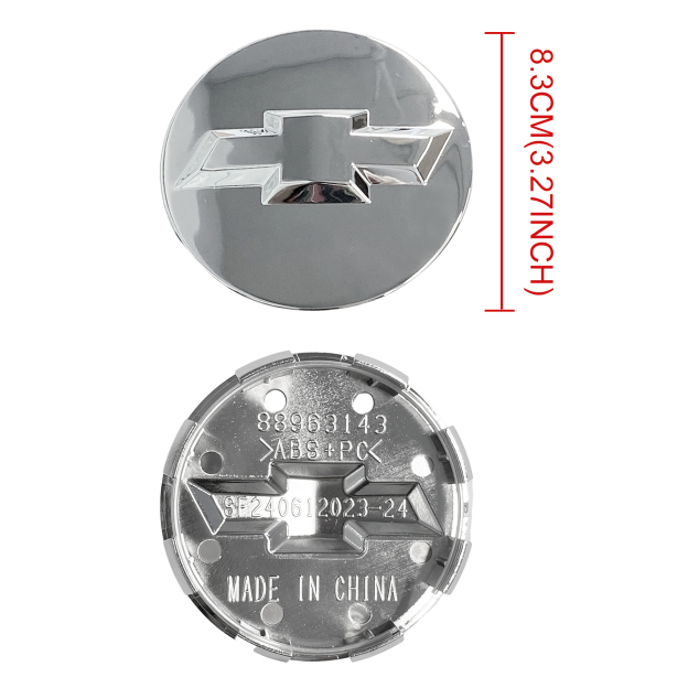 4Pcs 2007-2021 Silverado Suburban Tahoe Plastic Wheel Center Caps Gloss Silver Chevrolet 