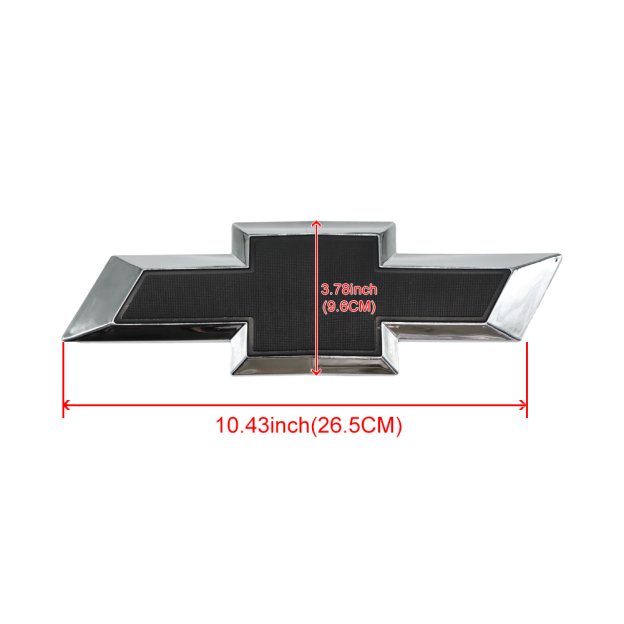 2015-2019 Silveado 1500 2500HD 3500HD ABS Plastic Front Grille Bowtie Emblem Black Chrome Chevrolet 23303574 