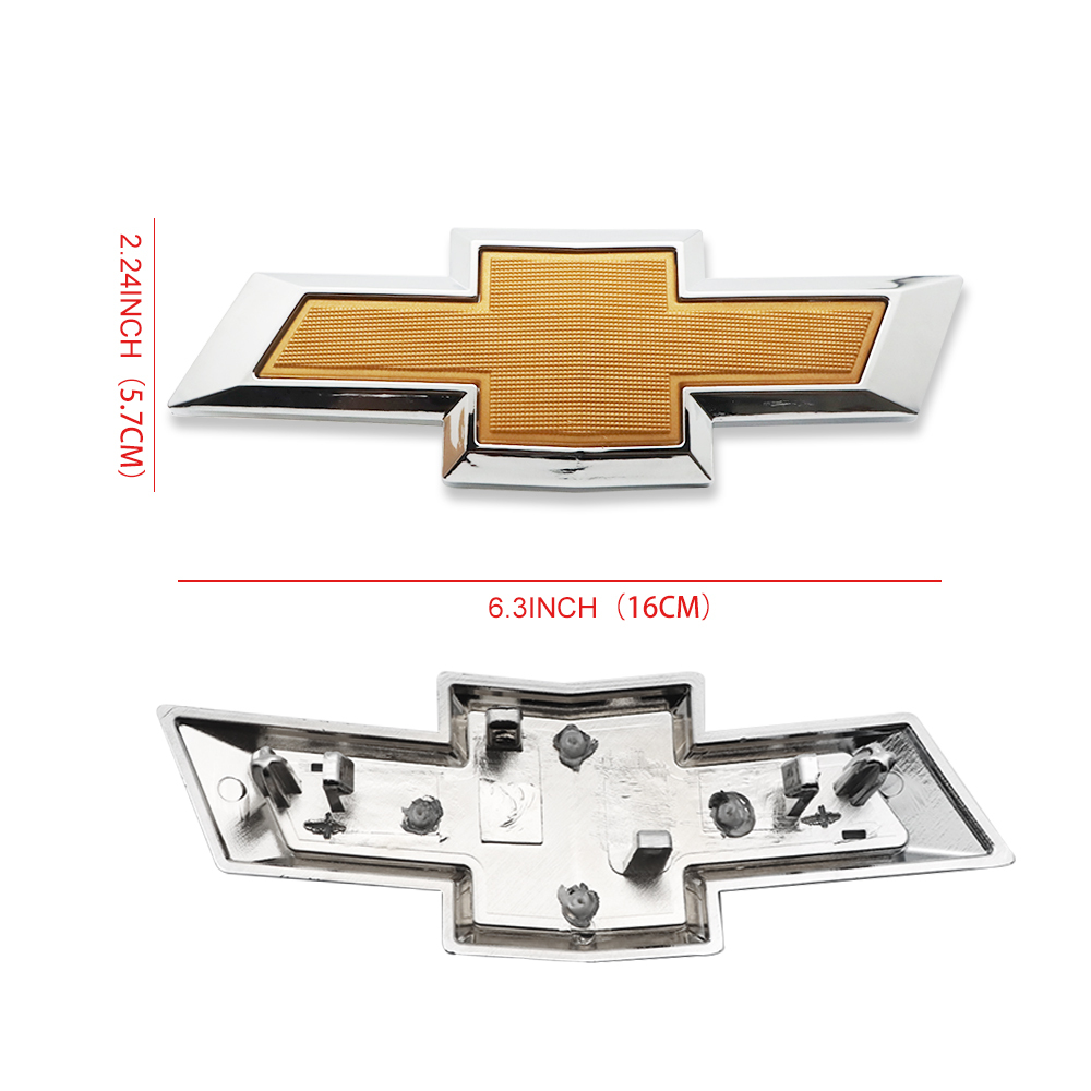 1PC 2016-2018 Malibu Plastic Front Bumper Grille Emblem Gold Chevrolet 23125928