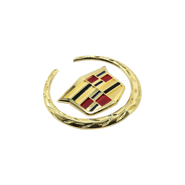 1Pc SRX Escalade CTS CT6 ATS ABS Plastic Front Grille Emblem Gold Cadillac 6.1in