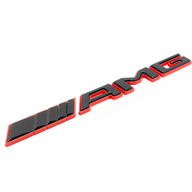 For AMG C63 CL 63 E63 S63 S65 SLK 55 SLS ABS Rear Trunk Letters 3D Sticker Sport Black Red Mercedes-Benz