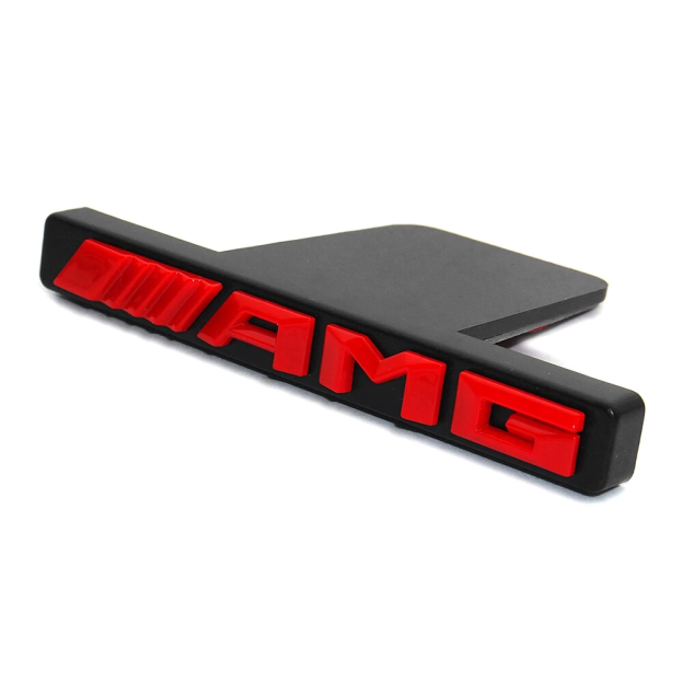 For AMG A C E S SLSLK ML GL CLS GLA GLC GLK GT PanAmericana ABS Front Grille Badge Red Black Mercedes Benz A 205 817 42 01
