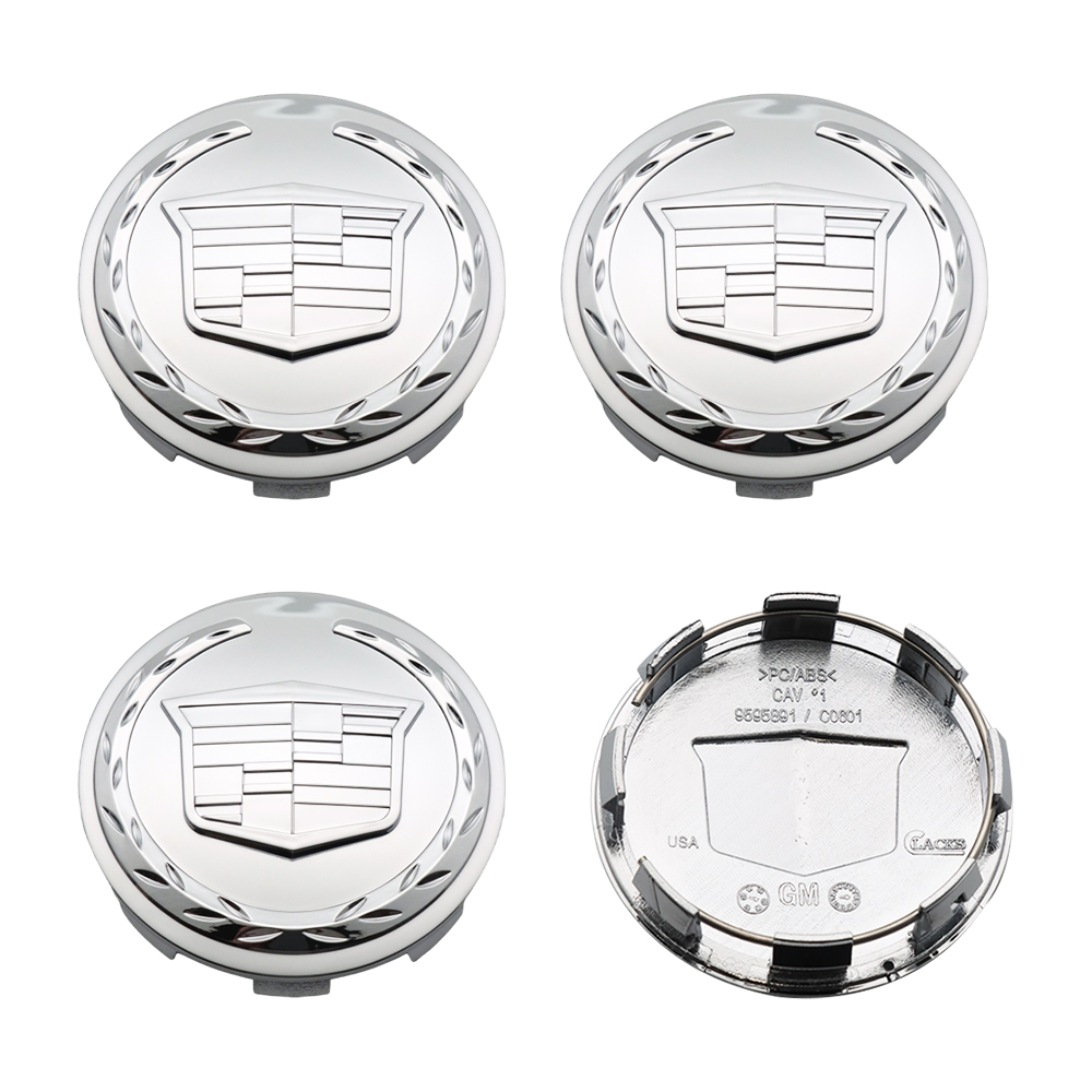 4PCS 2007-2013 Cadillac Escalade ESV EXT Plastic 83mm 3.25in Wheel Center Cap Chrome Cadillac