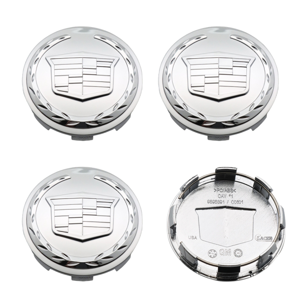 4PCS 2007-2013 Cadillac Escalade ESV EXT Plastic 83mm 3.25in Wheel Center Cap Chrome Cadillac