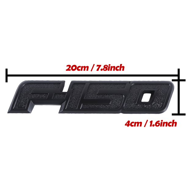 2009-2014 F-150 XLT Raptor Rear Tailgate Badge ABS Matte Black Ford Trunk Lid Inserts Self-Adhesive Nameplate