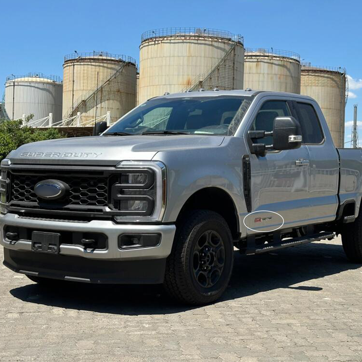 2017-2026 F-250 F-350 F-450 F-550 Super Duty Fender Badge ABS Matte Black Ford Self-Adhesive Decal Nameplate