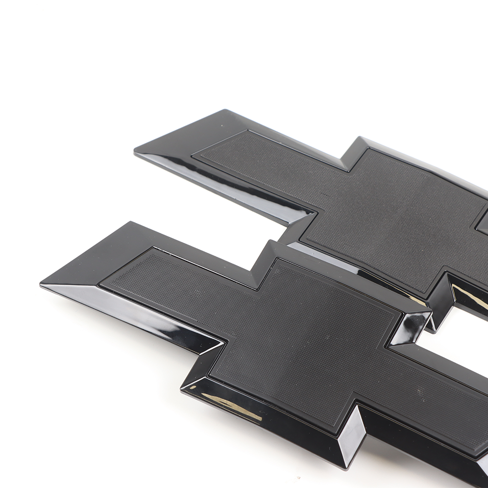 2Pcs 2016-2018 Silverado 1500 Colorado ABS Plastic Front Tailgate Bowtie Emblem Black Chevrolet 23236301