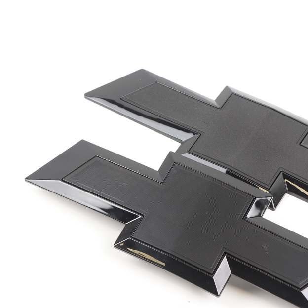 2Pcs 2016-2018 Silverado 1500 Colorado ABS Plastic Front Tailgate Bowtie Emblem Black Chevrolet 23236301
