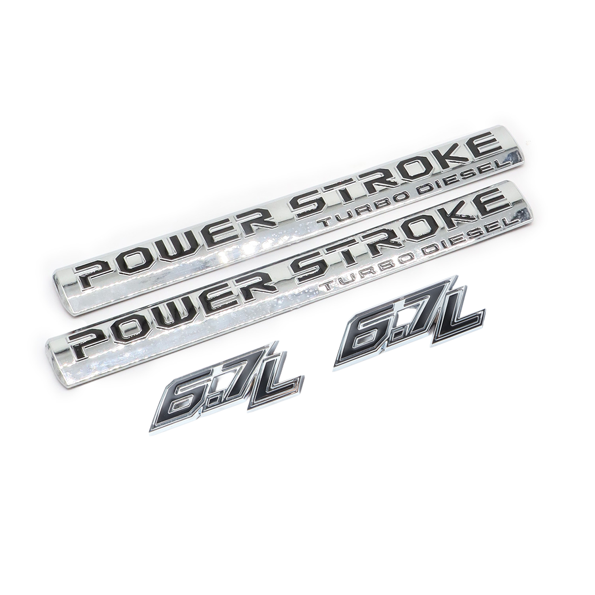 2017-2026 F-250 F-350 F-450 F-550 Super Duty Fender Badge ABS Chrome Black Ford Self-Adhesive Decal Nameplate