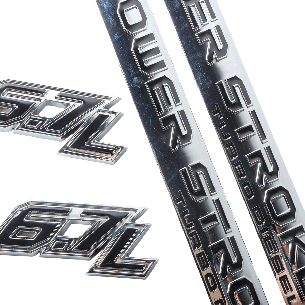2017-2026 F-250 F-350 F-450 F-550 Super Duty Fender Badge ABS Chrome Black Ford Self-Adhesive Decal Nameplate